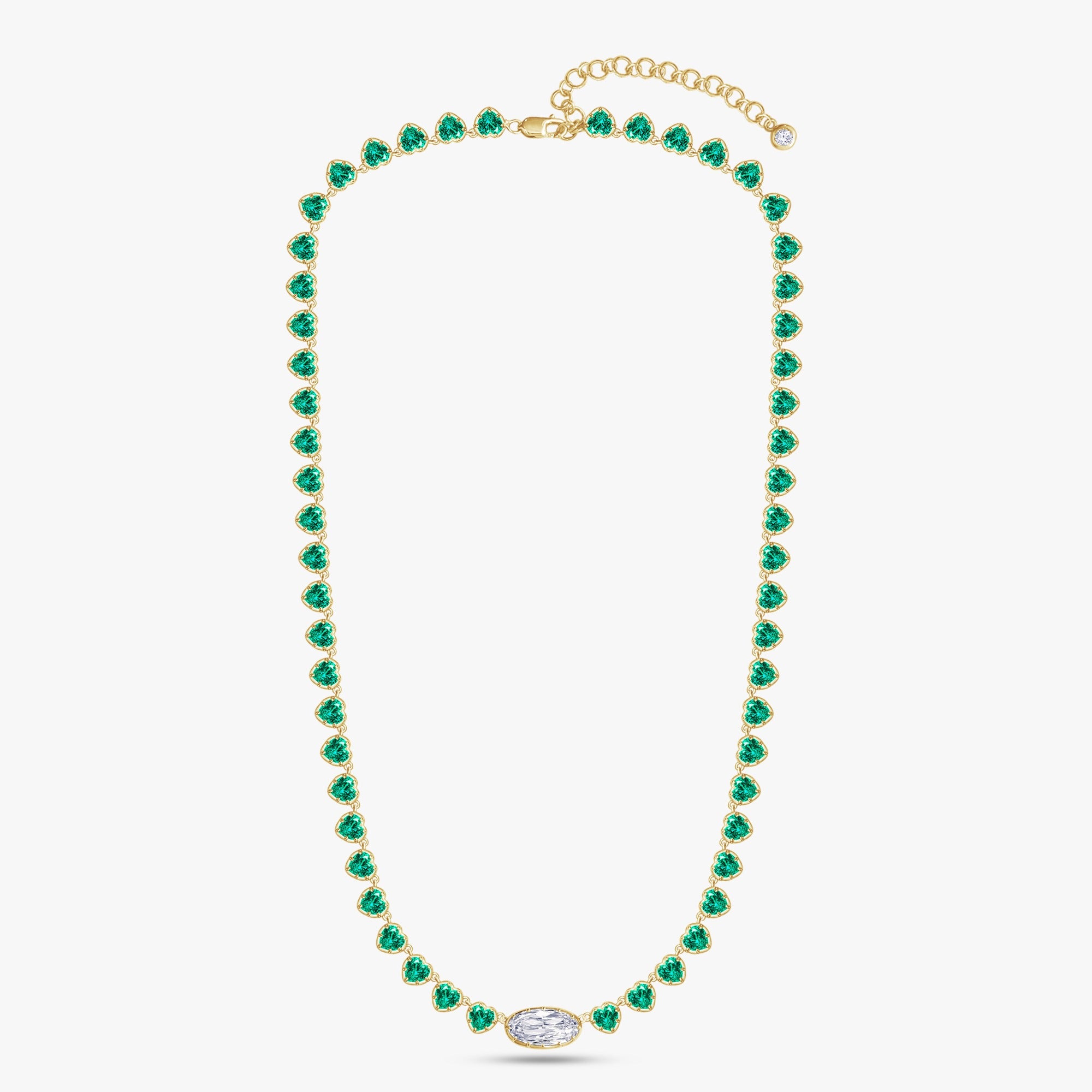 15.6 Carat Multishape Lab Grown Diamond Tennis Necklace