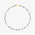 1.08 Carat Lab Grown Golden Halo Diamond Tennis Bracelet