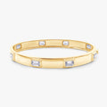 Emerald Shape 4.15 Carat Lab Grown Diamond Bangle Bracelet