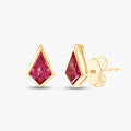 1.00 Carat Kite Shape Lab Grown Diamond Solitaire Stud Earrings