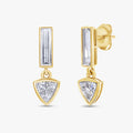 2.15 Carat Lab Grown Diamond Drop Stud Earrings