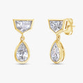 3.00 Carat Lab Grown Diamond Drop Stud Earrings