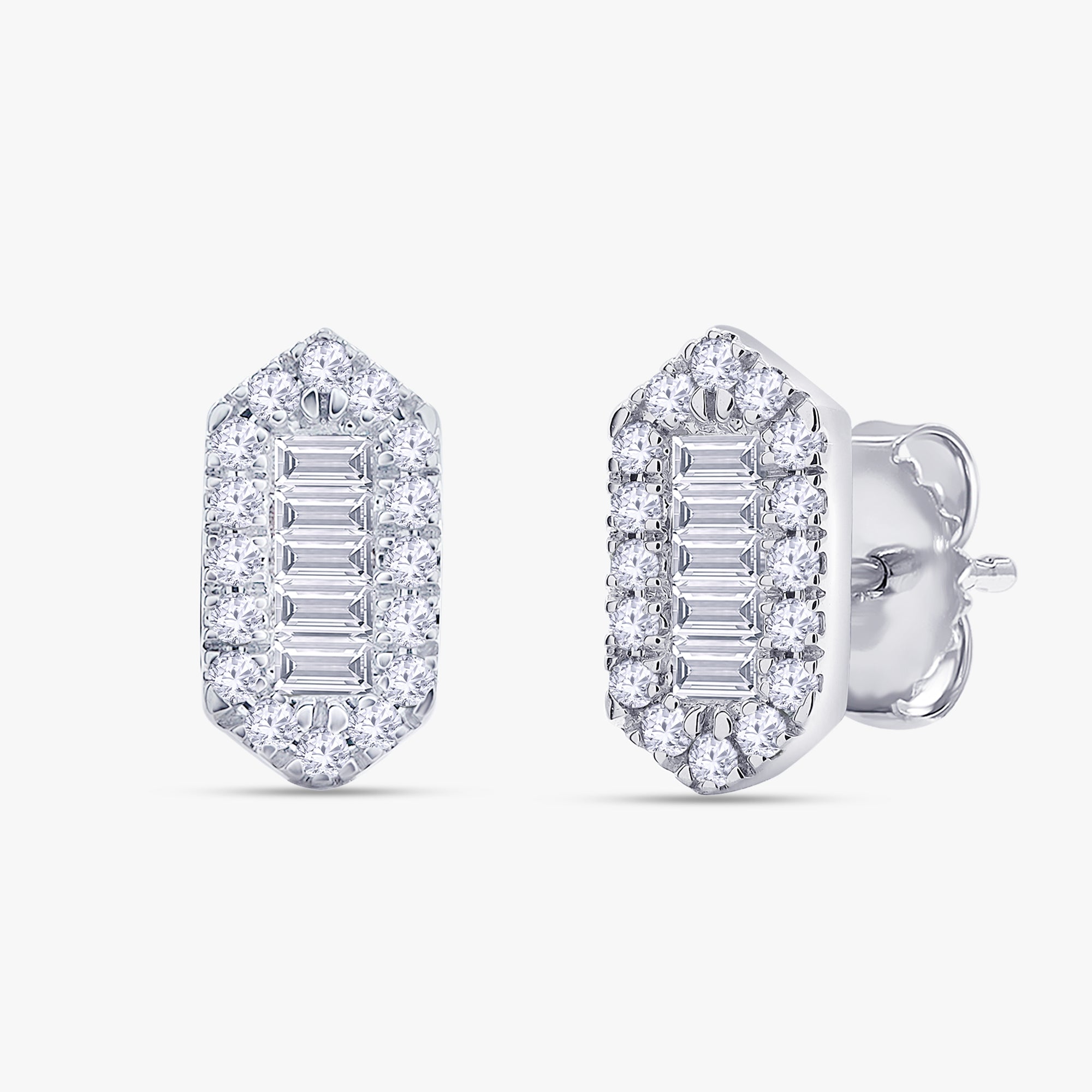 0.40 Carat Lab Grown Diamond Cluster Stud Earrings