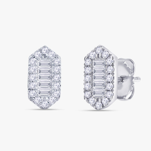 0.40 Carat Lab Grown Diamond Cluster Stud Earrings