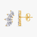 2.00 Carat Marquise Cut Lab Grown Diamond Climber Stud Earrings
