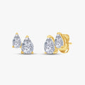 Pear Shape 1.45 Carat Lab Grown Diamond Toi Et Moi Earrings