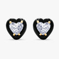 1.05 Carat Heart Shape Lab Grown Diamond Solitaire Stud Earrings