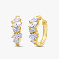 Multi Shape 1.30 Carat Lab Grown Diamond Hoop Earrings