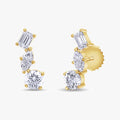 1.85 Carat Multishape Lab Grown Diamond Stud Earrings