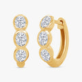 Oval Shape 0.70 Carat Lab Grown Diamond Hoop Earrings