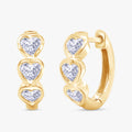 Heart Shape 0.65 Carat Lab Grown Diamond hoop Earrings