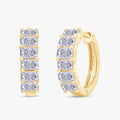 Radiant Shape 1.65 Carat Lab Grown Diamond Hoop Earrings