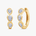 Pear Shape 0.60 Carat Lab Grown Diamond Hoop Earrings