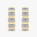 Emerald Shape 2.00 Carat Lab Grown Diamond Hoop Earrings