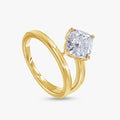 Cushion Shape 2.20 Carat Lab Grown Diamond Solitaire Rings