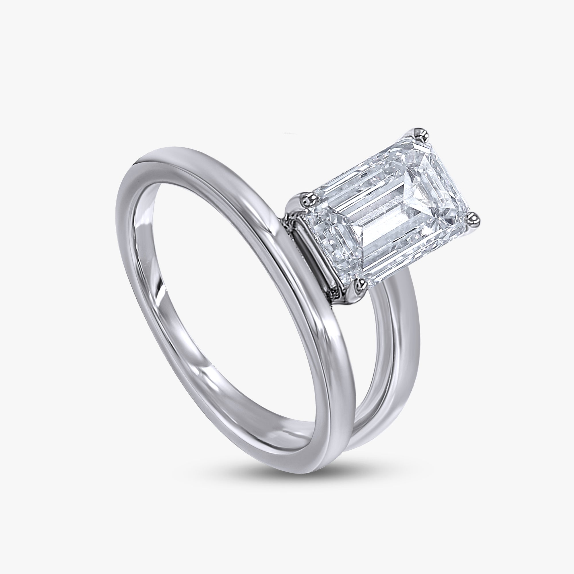 Radiant Shape 2.10 Carat Lab Grown Diamond Solitaire Rings