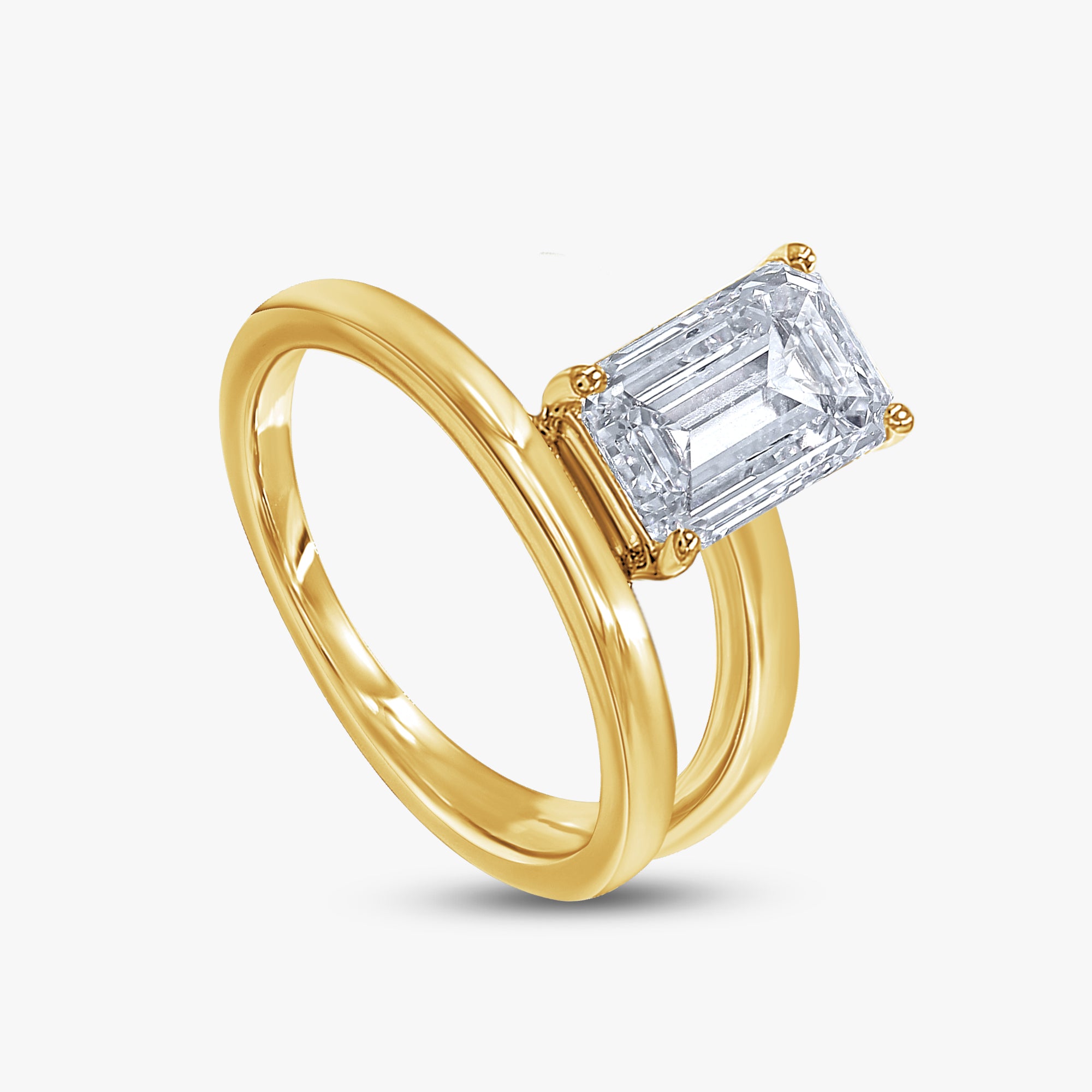 Radiant Shape 2.10 Carat Lab Grown Diamond Solitaire Rings