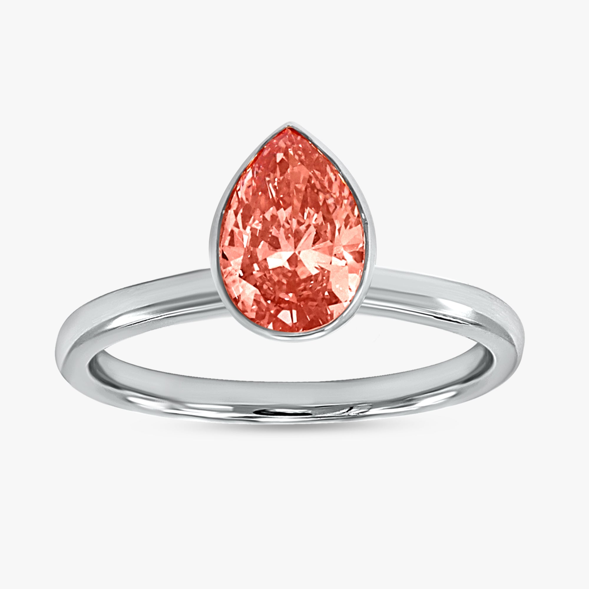 Pear Shape 1.30 Carat Lab Grown Diamond Solitaire Rings
