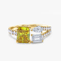 2.00 Carat Lab Grown Diamond Adjustable Toi et Moi Ring
