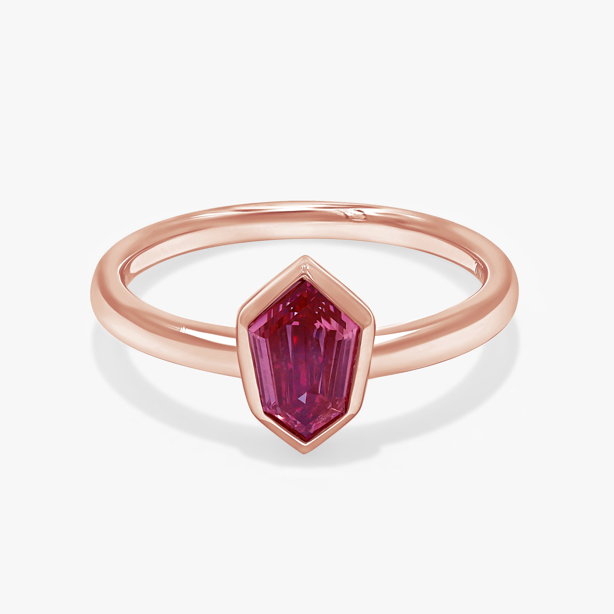 Shield Shape 0.85 Carat Lab Grown Diamond Solitaire Rings