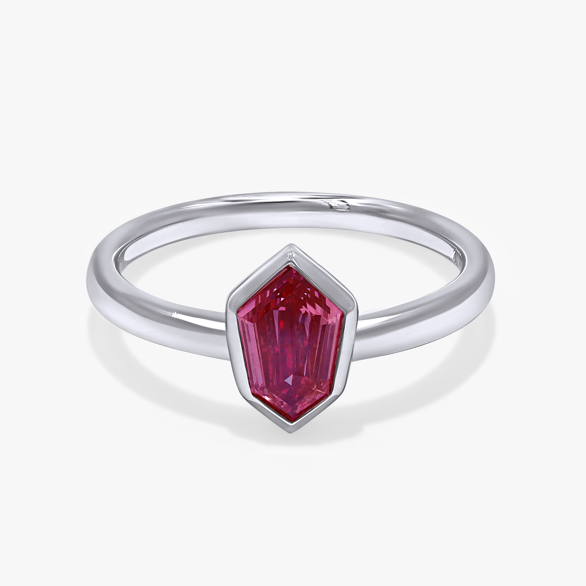 Shield Shape 0.85 Carat Lab Grown Diamond Solitaire Rings