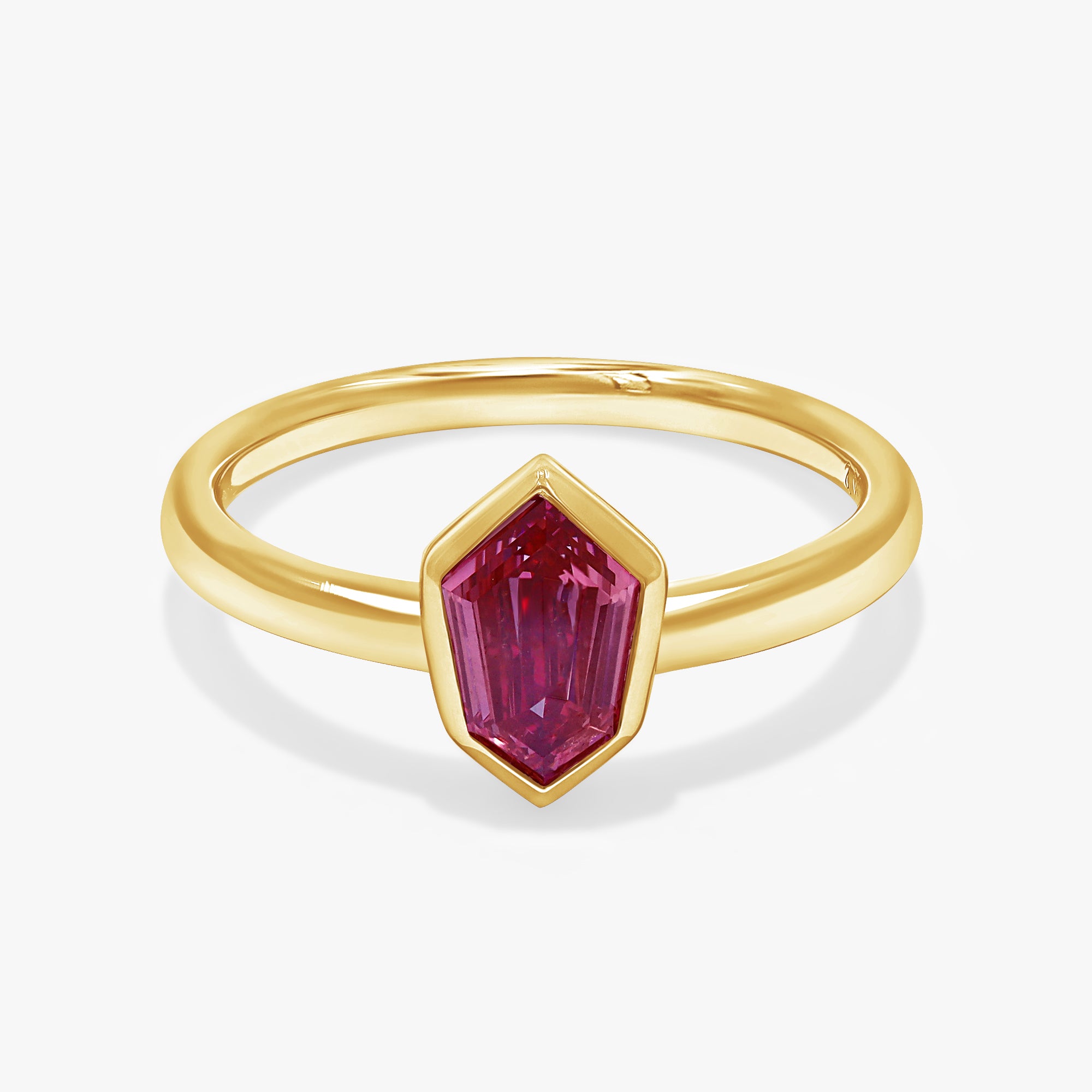Shield Shape 0.85 Carat Lab Grown Diamond Solitaire Rings