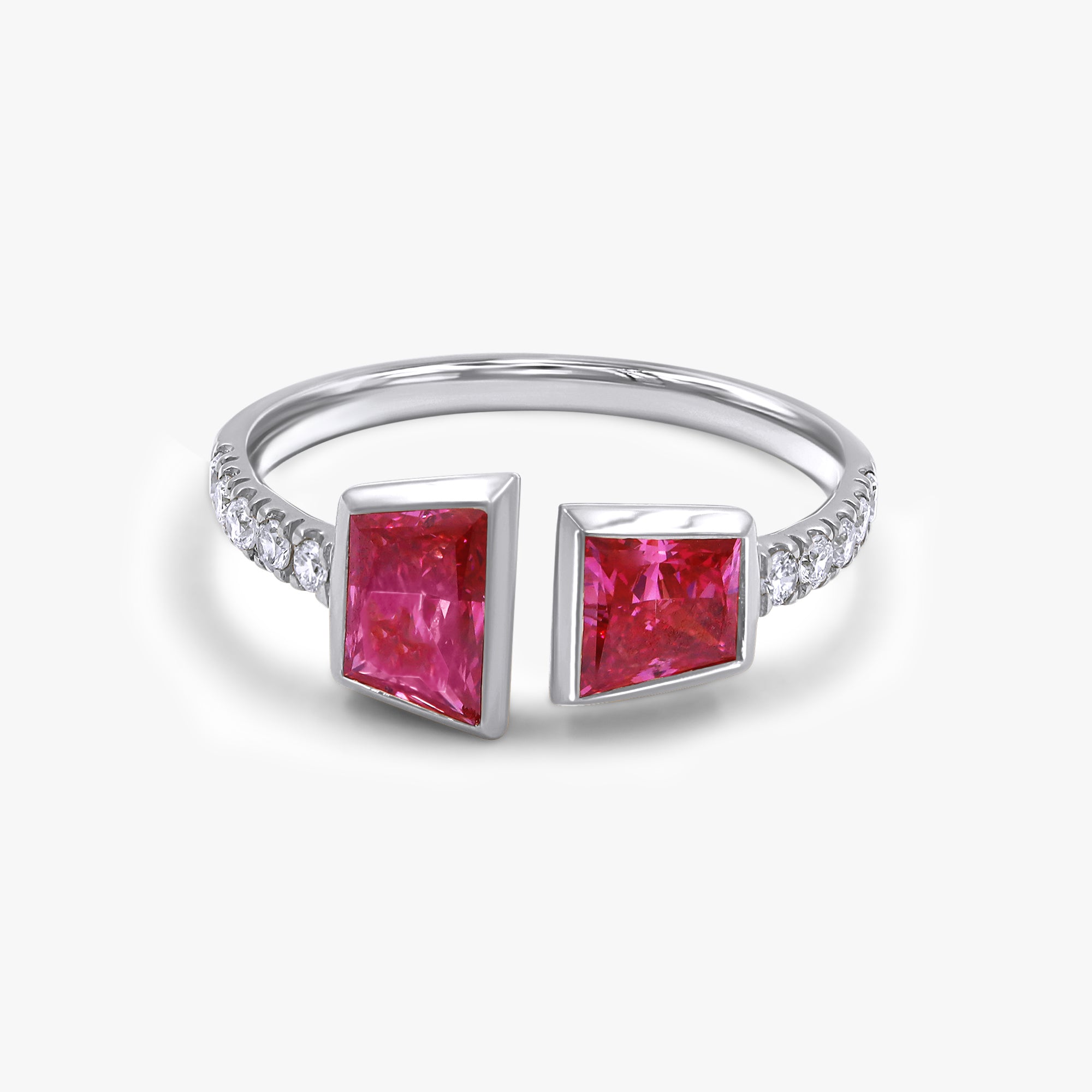 1.55 Carat Lab Grown Diamond Adjustable Toi et Moi Engagement Ring