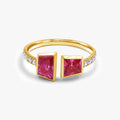 1.55 Carat Lab Grown Diamond Adjustable Toi et Moi Engagement Ring