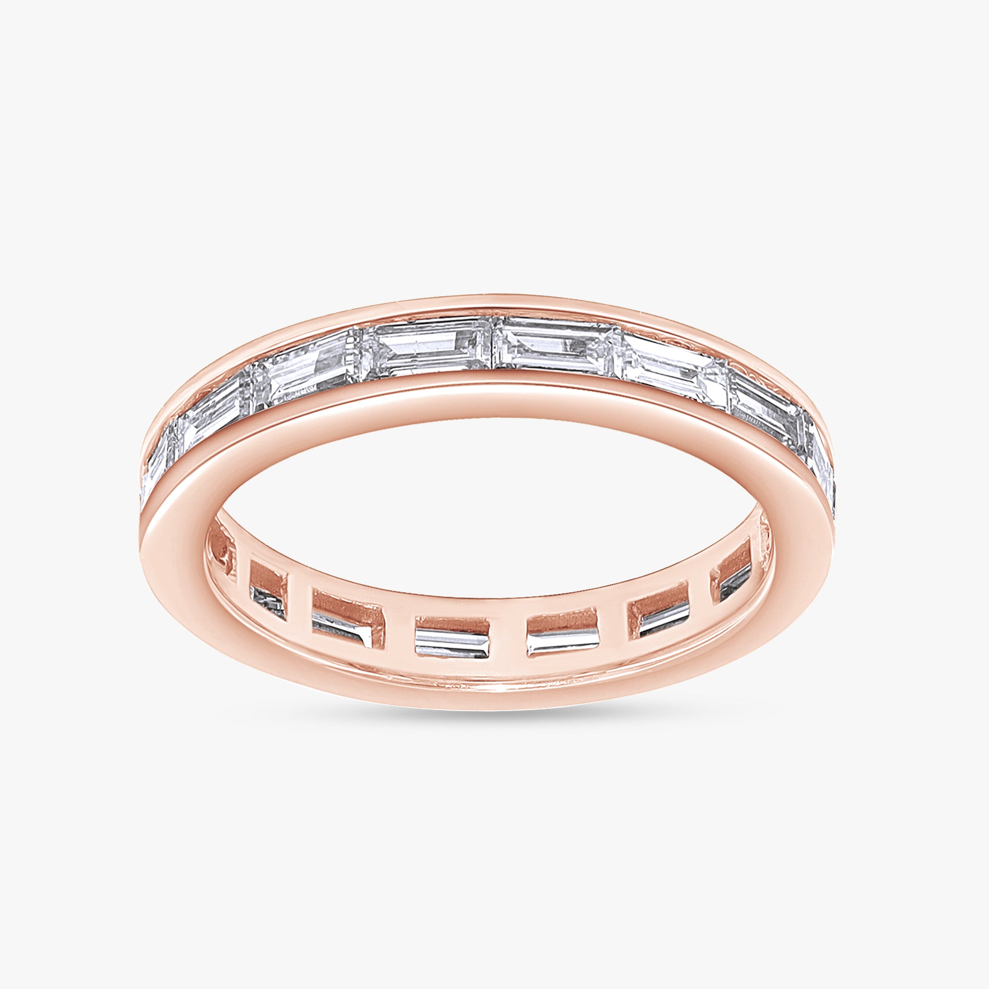 1.00 Carat Tapper Cut Lab Grown Diamond Full Eternity Band Ring