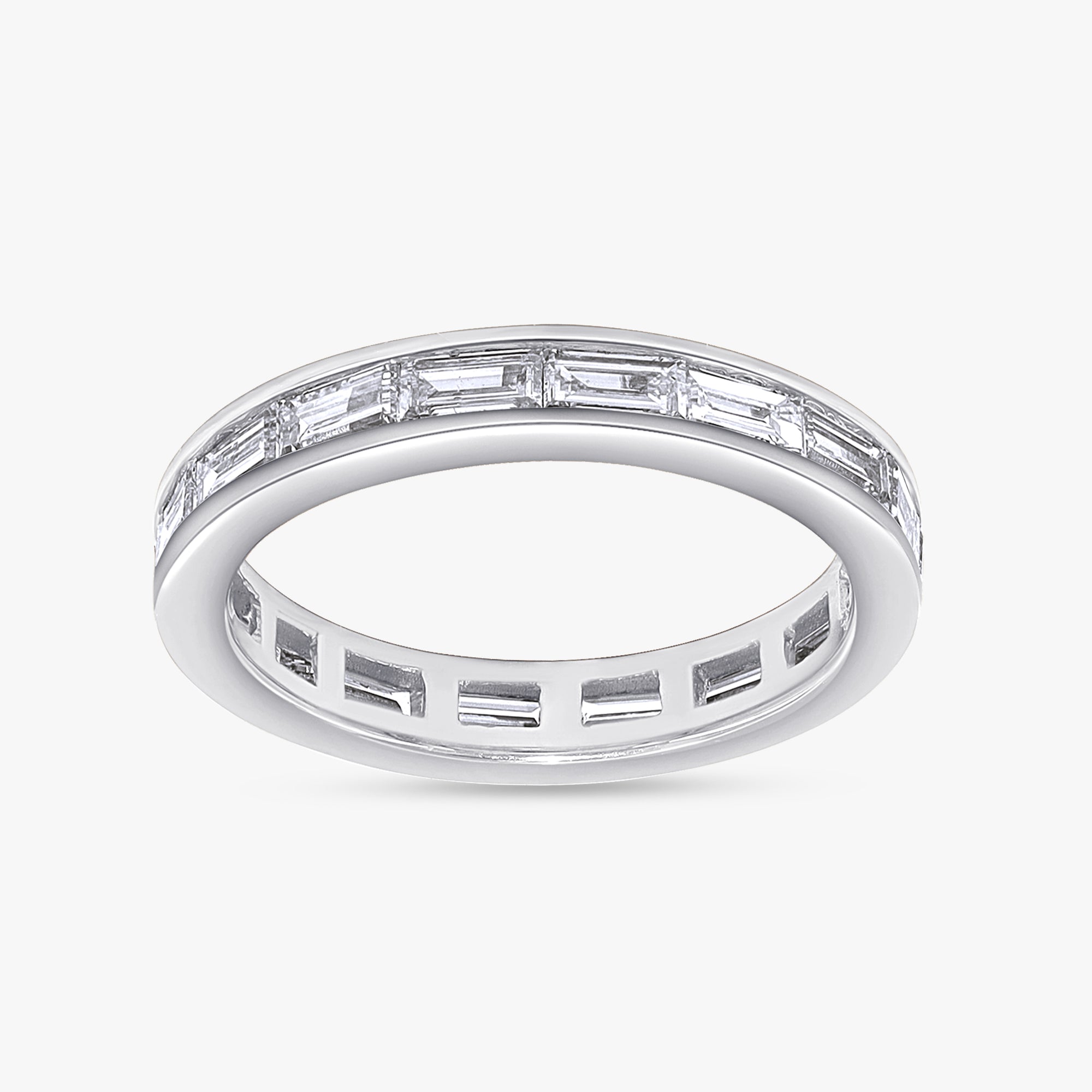 1.00 Carat Tapper Cut Lab Grown Diamond Full Eternity Band Ring