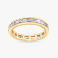 1.00 Carat Tapper Cut Lab Grown Diamond Full Eternity Band Ring