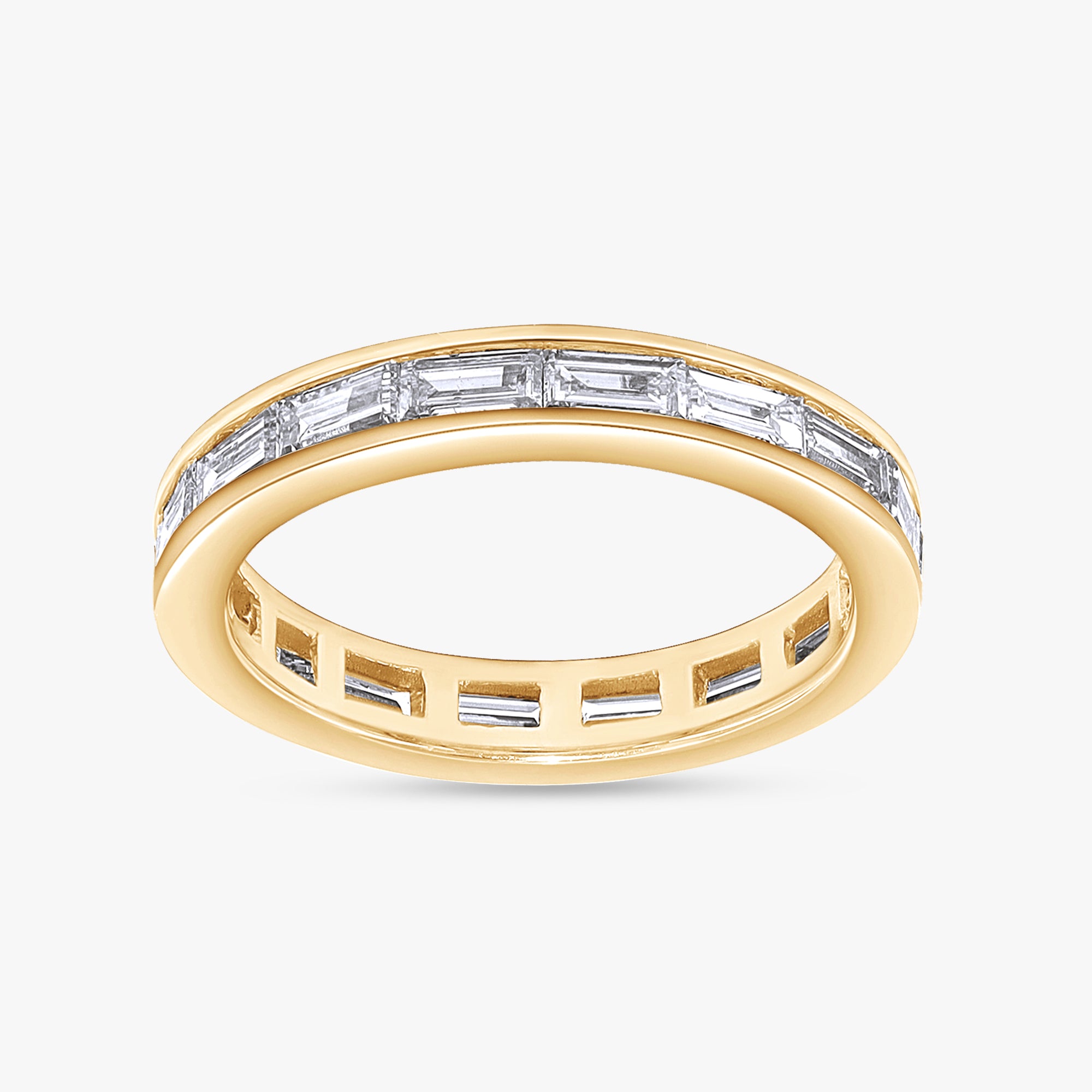 1.00 Carat Tapper Cut Lab Grown Diamond Full Eternity Band Ring