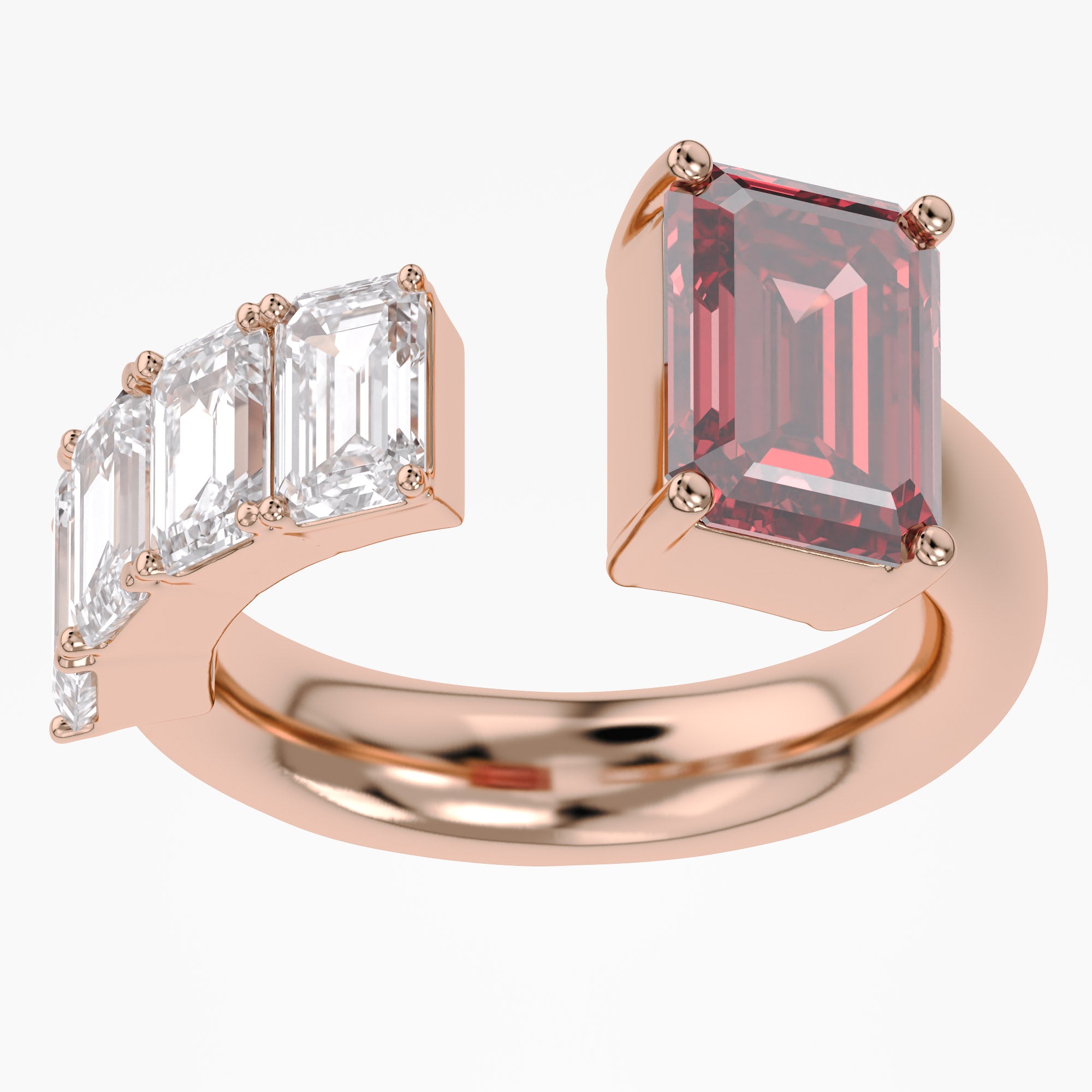 Lab Grown Diamond Adjustable Five Stone Engagement Ring