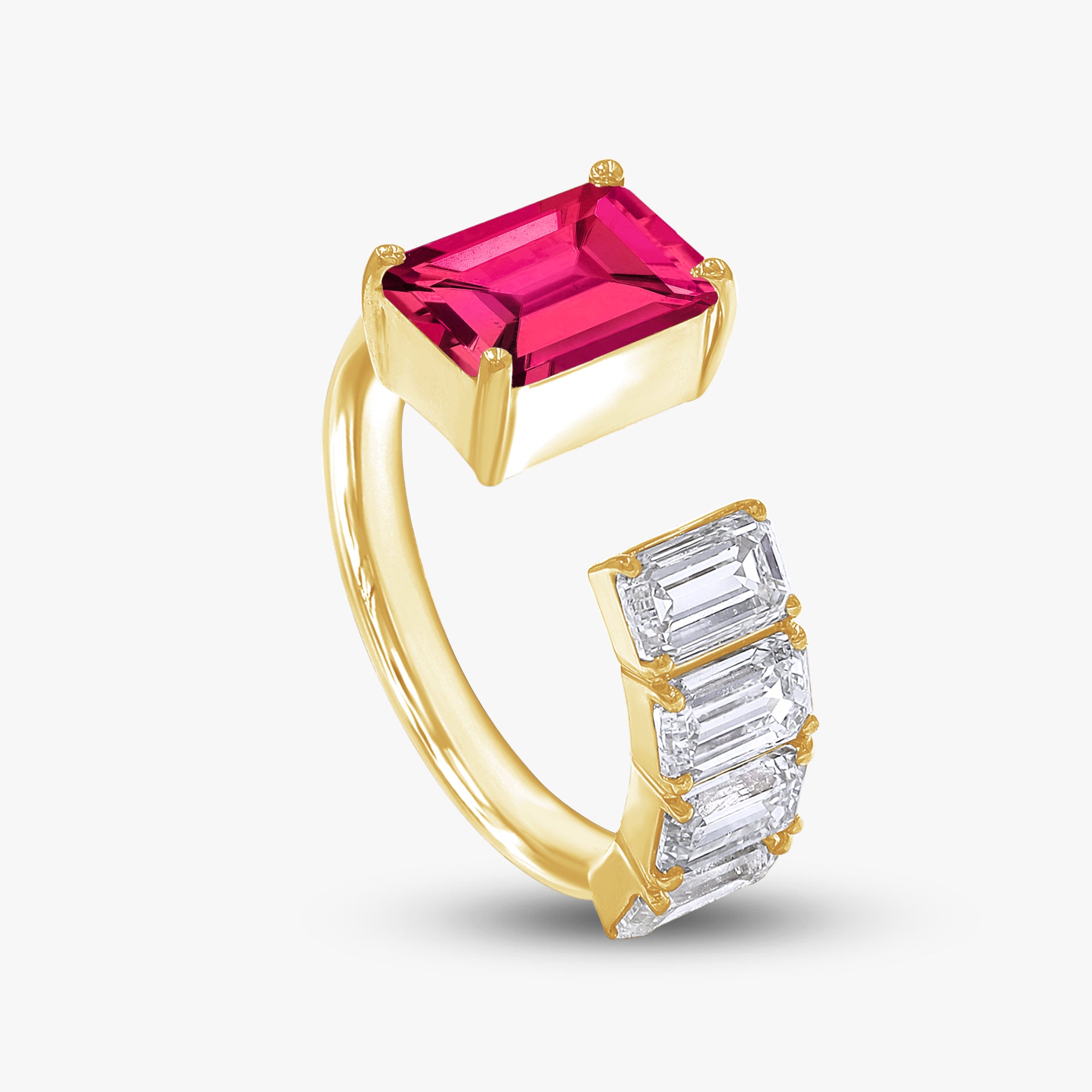 Lab Grown Diamond Adjustable Five Stone Engagement Ring