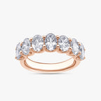 3.15 Carat Oval Cut Lab Grown Diamond 7-Stone Engagement Ring