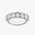 3.15 Carat Oval Cut Lab Grown Diamond 7-Stone Engagement Ring