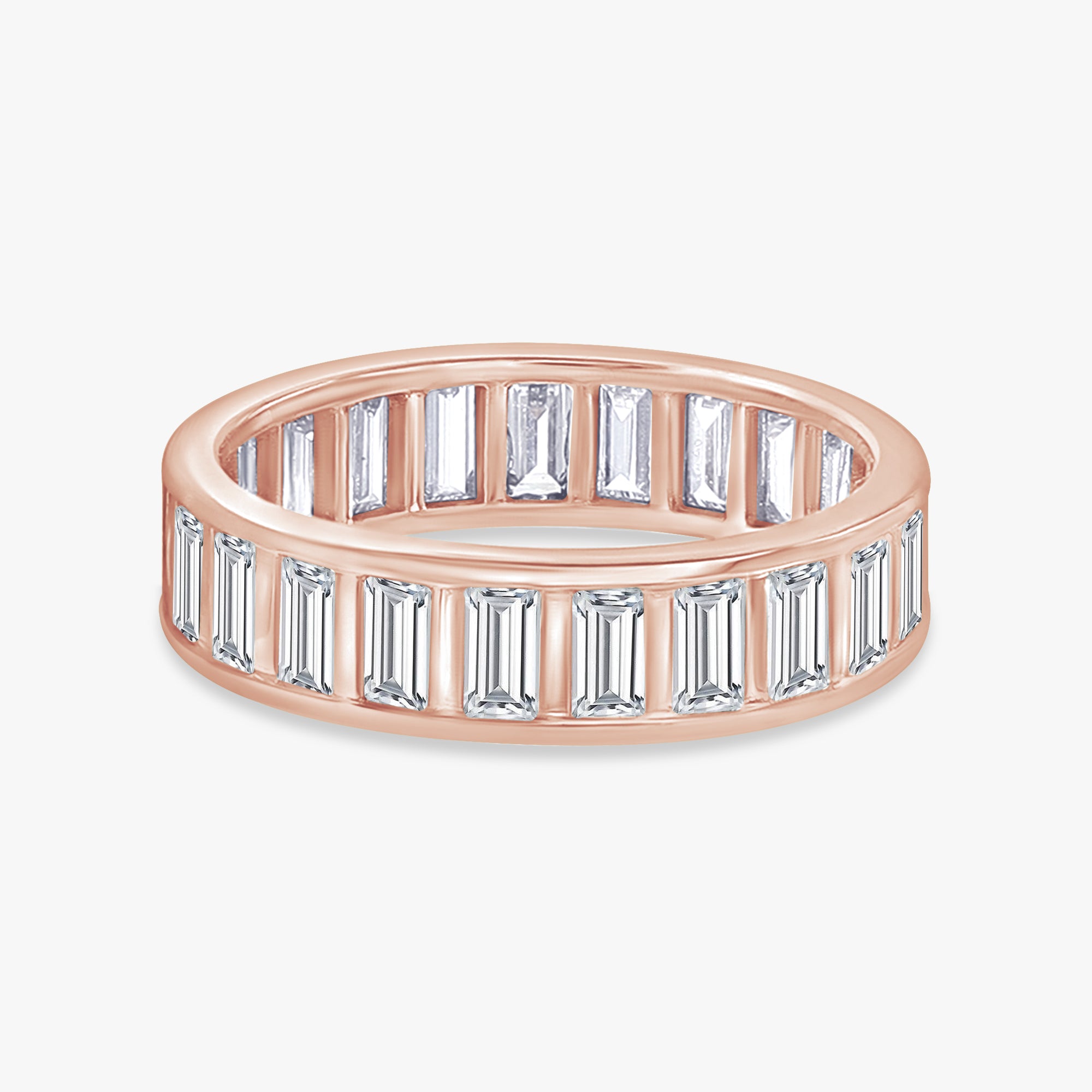 2.20 Carat Tapper Cut Lab Grown Diamond Full Eternity Ring