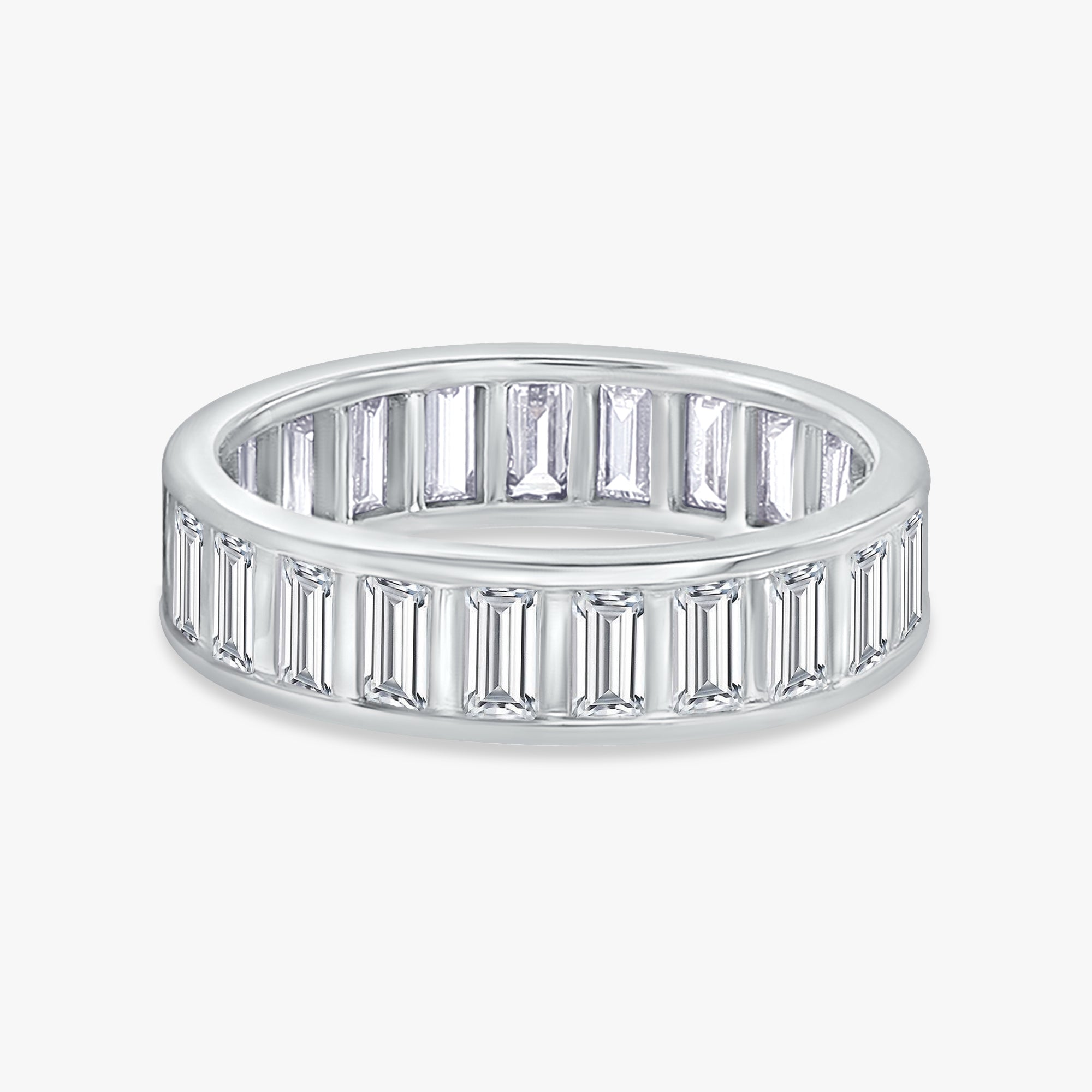 2.20 Carat Tapper Cut Lab Grown Diamond Full Eternity Ring