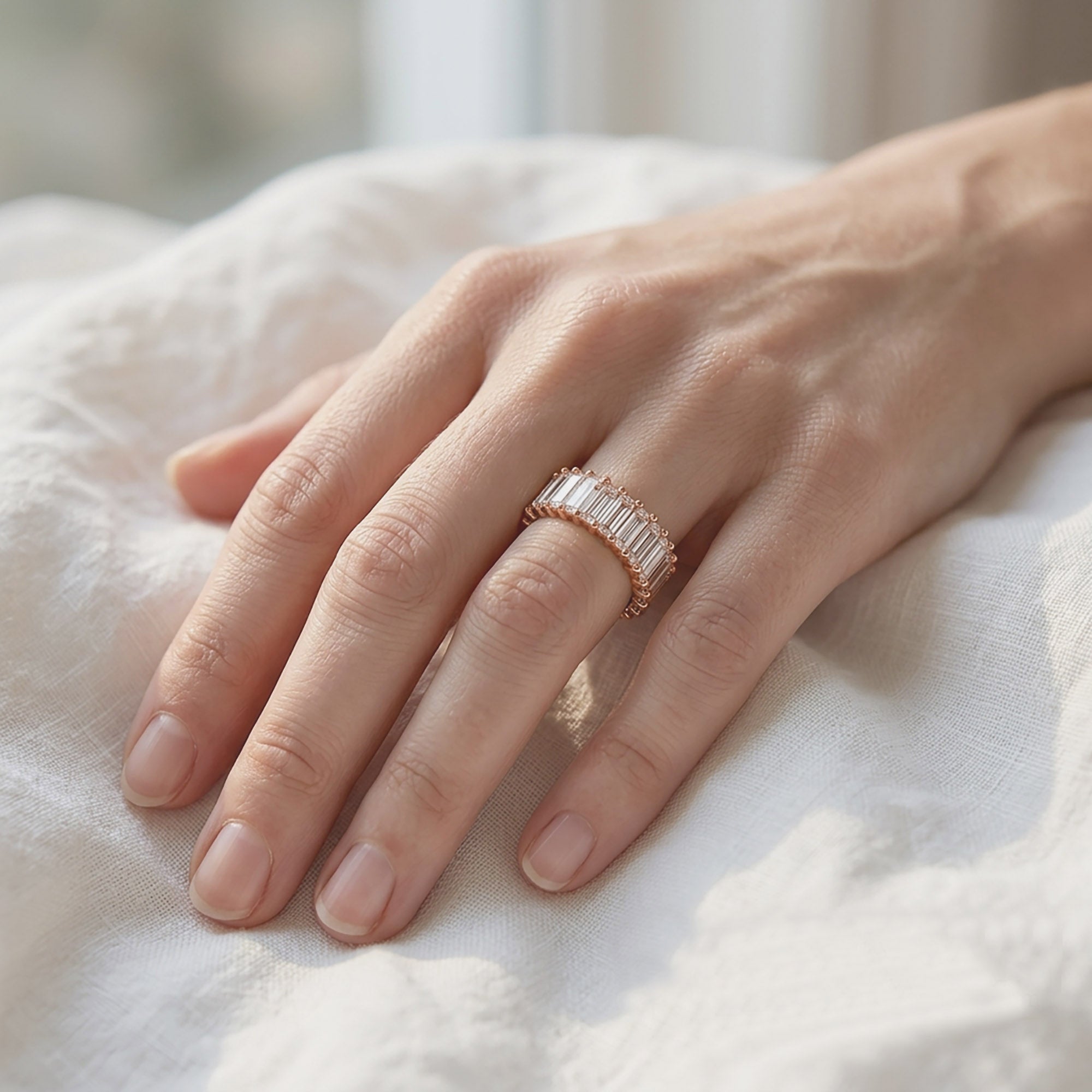 Baguette Shape 2.65 Carat Lab Grown Diamond Engagement Ring