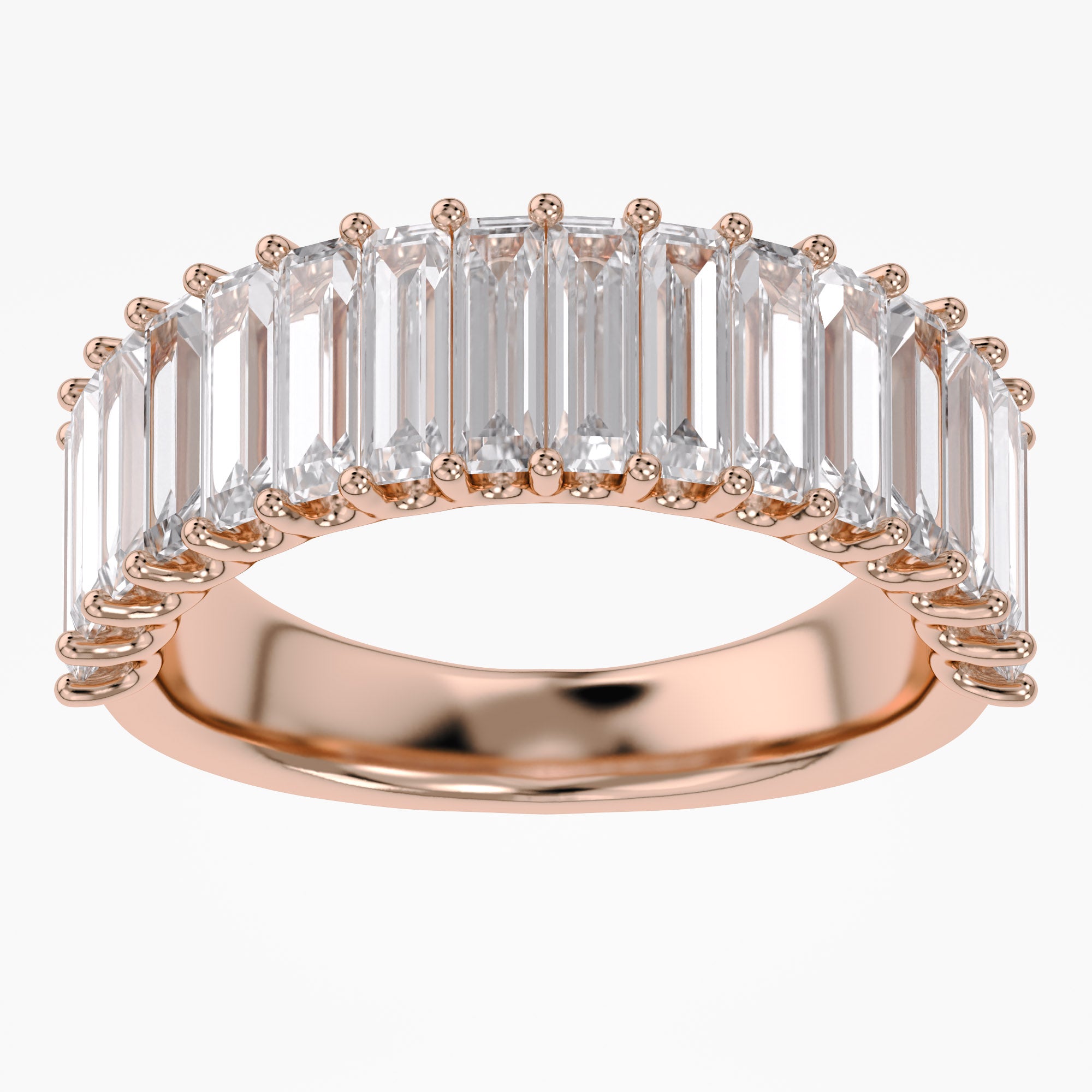Baguette Shape 2.65 Carat Lab Grown Diamond Engagement Ring