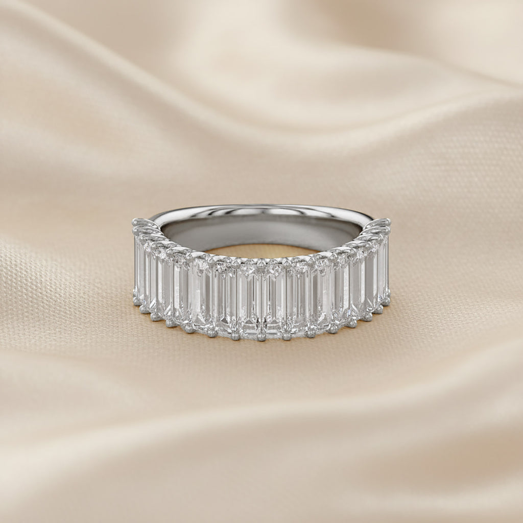 Baguette Shape 2.65 Carat Lab Grown Diamond Engagement Ring