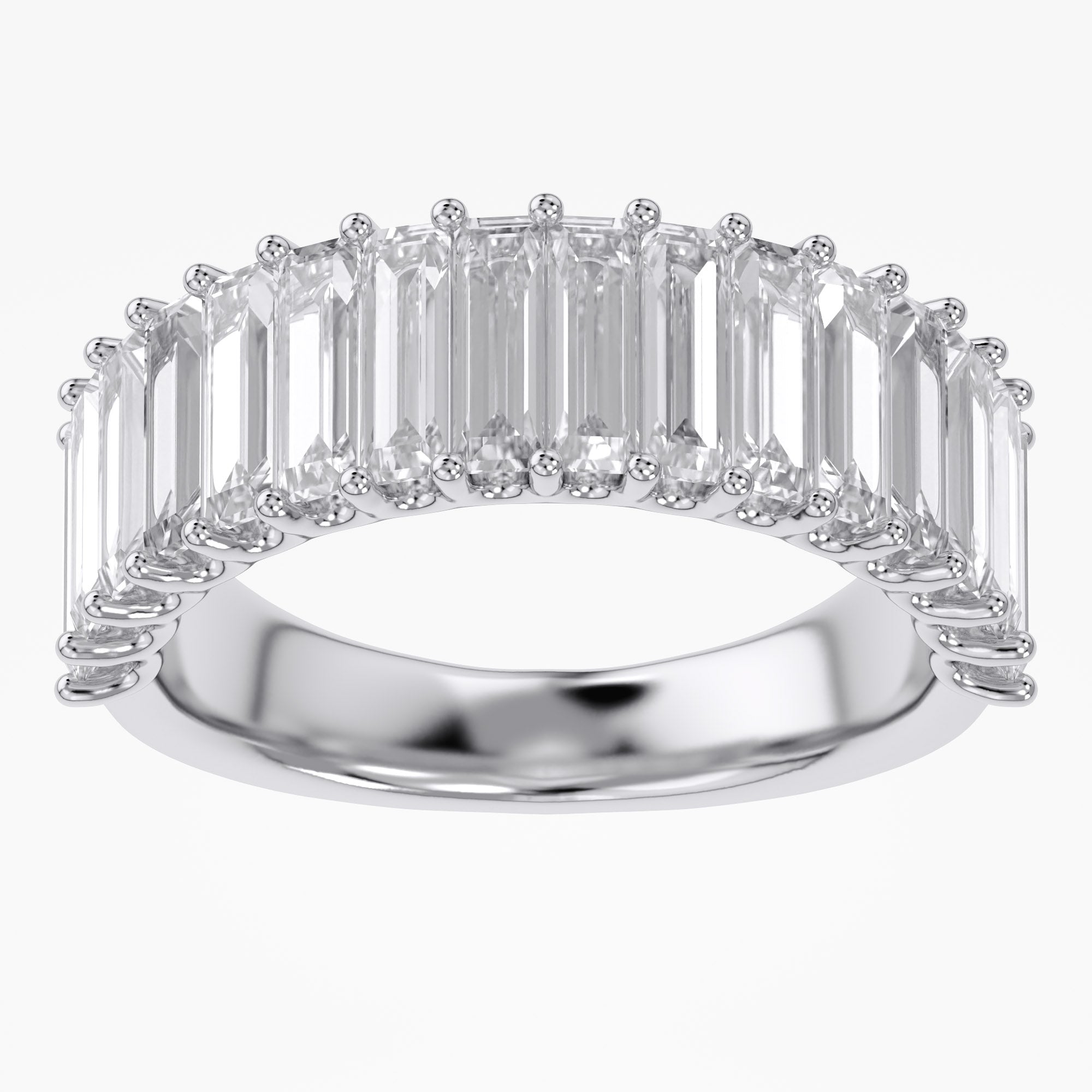 Baguette Shape 2.65 Carat Lab Grown Diamond Engagement Ring