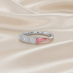 Baguette and Tapered Baguette Shape 1.00 Carat Lab grown Diamond Engagement Ring