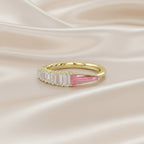 Baguette and Tapered Baguette Shape 1.00 Carat Lab grown Diamond Engagement Ring