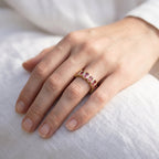 Oval and Round Cut 1.80 Carat Lab Grown Diamond Half Eternity Ring