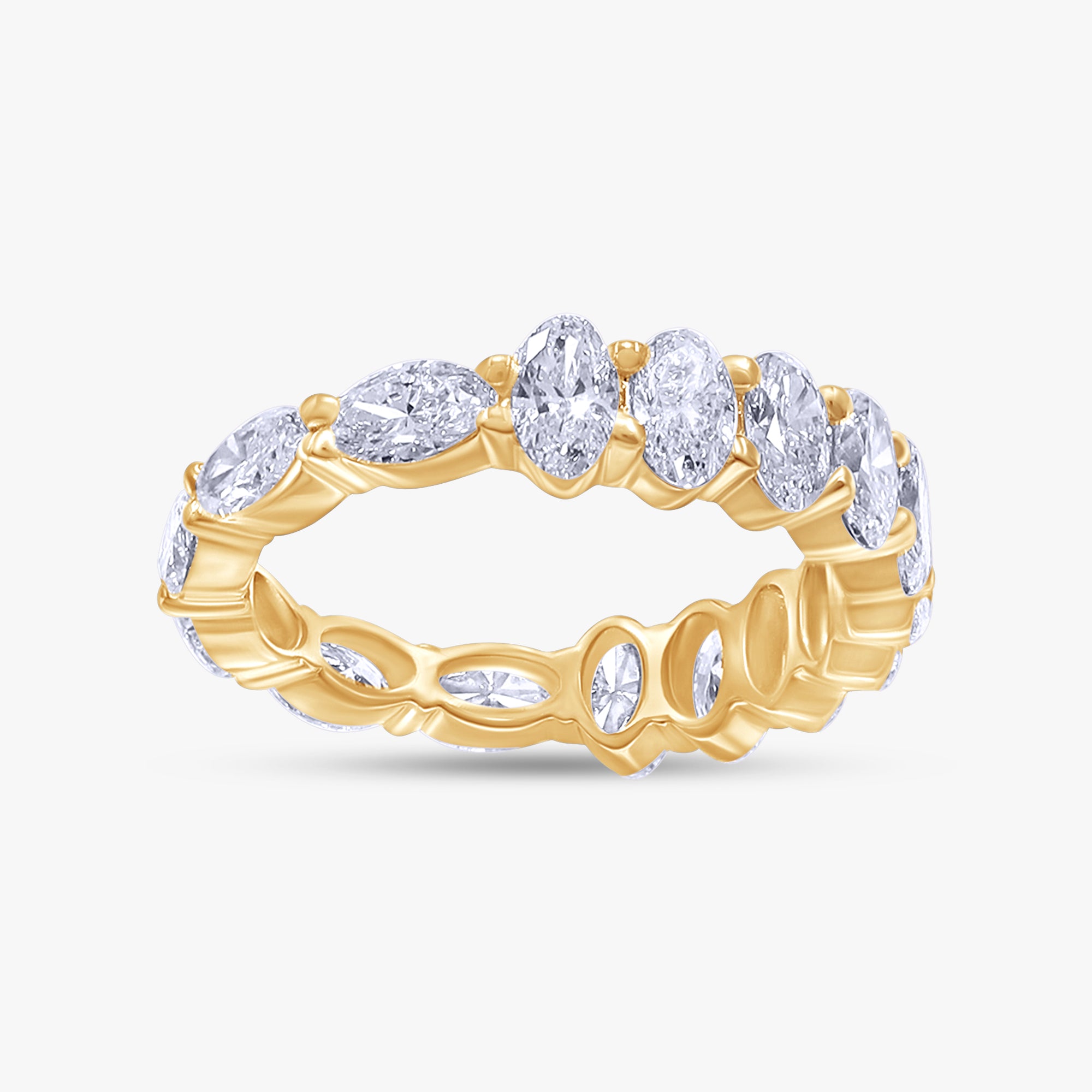 3.00 CTW Oval Cut Lab Grown Diamond Eternity Band Ring