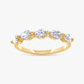 1.00 CTW Pear Shape Lab Grown Diamond 5-Stone Band Ring