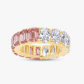10.00 CTW Emerald and Oval Cut Lab Grown Diamond Eternity Band Ring