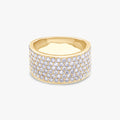 2.00 Carat Round Cut Lab Grown Diamond 6 Row Diamond Ring