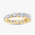 2.95 CTW Emerald and Oval Cut Lab Grown Diamond Eternity Band Ring